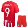 Original Trikotsatz Atlético Madrid Memphis 9 Heimtrikot 2023-24 Für Kinder